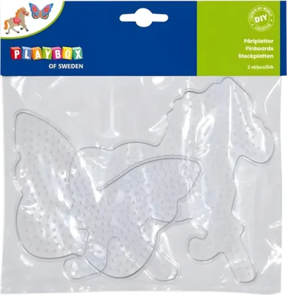 PLAYBOX Podložky pre zažehľovacie korálky Motýľ a kôň