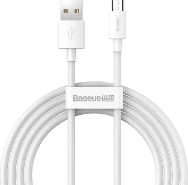 Baseus TZCAMZJ-02 Sada káblov USB-A (M) - Micro-USB (M) 1.5 m biela / 2 ks (TZCAMZJ-02)