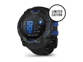 Garmin Instinct 3 AMOLED 50mm čierna s Bolt Blue pásikom / Chytré hodinky / GPS / BT / meranie dennej aktivity / 10 ATM (010-03020-03)