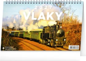 NOTIQUE Vlaky 2027 / Stolný kalendár / 23,1 × 14,5 cm