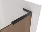 CERANO - Sprchová zástena Walk-in Onyx L-pravá vzpera - 8 mm - čierna matná, bronzové sklo - 160x200 CER-688060