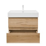 Kúpeľňová skrinka 2 zásuvková s umývadlom SAT B-Way 79x50x45 cm dub mat BWAY280OAKU2BBI BWAY280OAKU2BBI