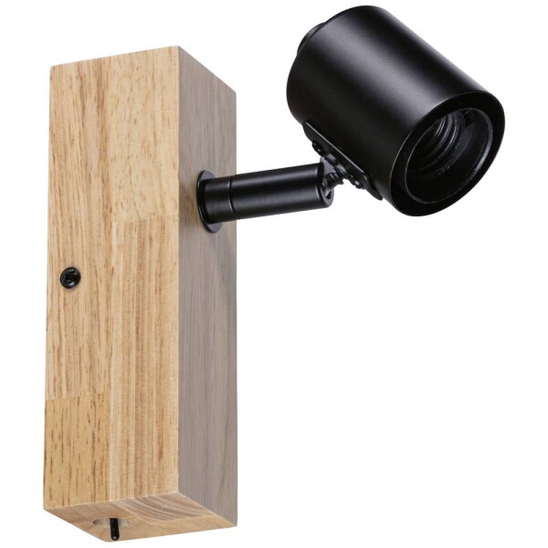 Paulmann Arvid 66770 nástenný reflektor E27 čierna, drevo (svetlé); 66770