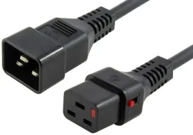 MicroConnect Predlžovací kábel s IEC zámkom C19 - C20 2m čierna (PC1285)