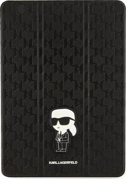 Karl Lagerfeld Etui Karl Lagerfeld KLFC10SAKHPKK Apple iPad 10.2 2019/2020/2021 (7., 8. i 9. generacji) Čierny/black Saffiano Monogram Ikonik Magnet Allover
