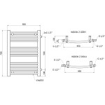 MEXEN - Ares vykurovací rebrík/radiátor 700 x 500 mm, 286 W, biela W102-0700-500-00-20-S