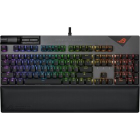 ASUS ROG Strix Flare II (US) čierna / Herná klávesnica / USB-A 2.0 / ROG NX RED / PBT / RGB / US layout (90MP02D6-BKUA01)