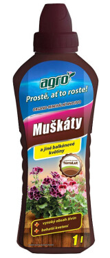 AGRO Organominerálne kvapalné hnojivo pre muškáty 1 l