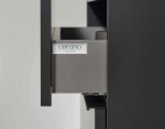 CERANO - Kúpeľňová skrinka Velora - čierna matná, úchytka čierna + doska pod umývadlo Navira Slim - 18 mm - 60x54,8x46,5 CER-664762