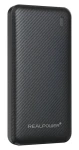 RealPower PB-10000 SSB čierna / Powerbanka 10 000 mAh / Pevnolátková batéria / USB-C 20W / USB-A 22,5W (558787)