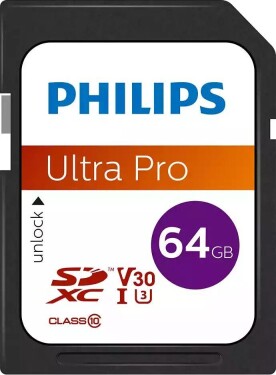 Philips Ultra Pro SDXC 64 GB Class 10 UHS-I/U3 V30 (FM64SD65B/00)