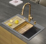 Quadron Quadron - Granitový drez MARC 110 WORKSTATION Grey Metallic Oceľ ZLE-09023