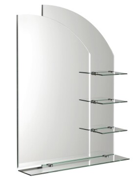 AQUALINE - Zrkadlo WEGA s poličkami 65x90cm 65028