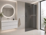CERANO - Sprchová zástena Walk-in Onyx L-pravá vzpera - 8 mm - chróm, grafitové sklo - 50x200 CER-8050BD1039
