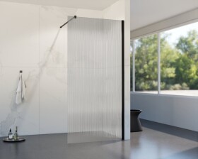 HOPA - Walk-in sprchovací kút LAGOS BLACK NEW 200 - Farba rámu - Čierna, Rozmer A - 120, Rozmer C - 200, Výplň - Vrúbkované bezpečnostné sklo - 8 mm BCLAGO12MBPN2