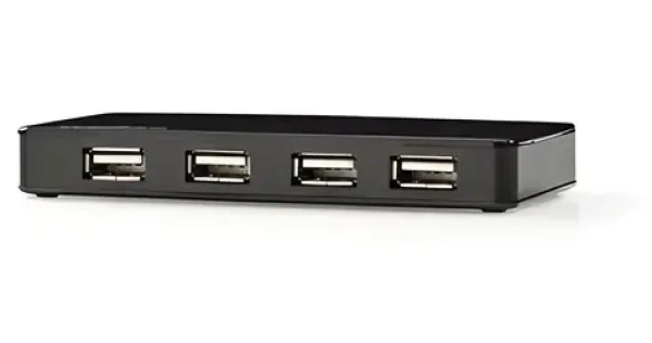 Nedis USB hub 7 portov / USB hub / USB 2.0 / 7x USB-A / s napájacím adaptérom (UHUBU2730BK)