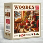 Wooden City Drevené puzzle Santa a priatelia