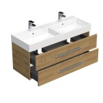 Kúpeľňová skrinka s umývadlom SAT Cube Way 120x53x46 cm dub Hickory CUBE461202DHSAT CUBE461202DHSAT