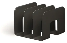 Durable ECO Stojan na katalógy čierna / Stojan na katalógy / recyklovaný plast / 3 priehradky / 215x165x210 mm (776101)