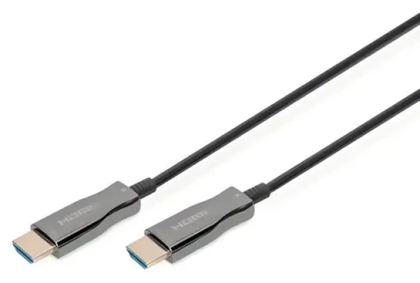 Digitus HDMI AOC Hybrid čierna / Kábel / Hybridný optický / UHD 4K/60Hz / 18 Gbit/s / 20 m (AK-330125-200-S)