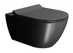 GSI - PURA závesná WC misa, Swirlflush, 36x55cm, čierna dual-mat 881526