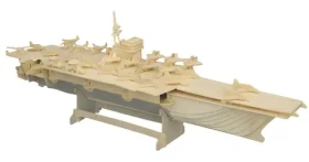 Woodcraft 3D puzzle Lietadlová loď prírodná