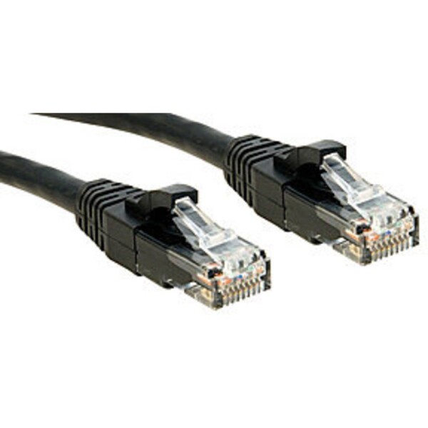 LINDY 45432 RJ45 sieťové káble, prepojovacie káble CAT 6 U/UTP 1.00 m čierna s ochranou 1 ks; 45432