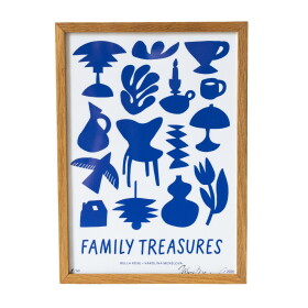 Bella Rose Signovaný umělecký tisk Family Treasures Blue 30 × 40 cm