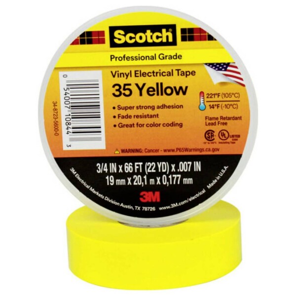 3M Scotch 35-19x20 gelb 7100238736 izolačná páska 1 ks; 7100238736