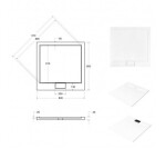 BESCO - Štvorcová sprchová vanička AXIM - Rozmer A - 90, Rozmer B - 90 VANKAXIM90BB