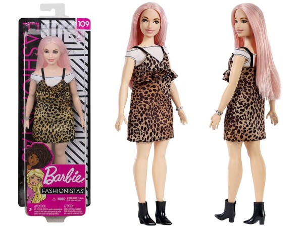 Mamido Barbie bábika Fashionistas šaty v leoparďom vzore