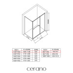 CERANO - Sprchovací kút Versaro L/P - 6 mm - chróm, transparentné sklo - 110x80 - zasúvací CER-8050BD80310