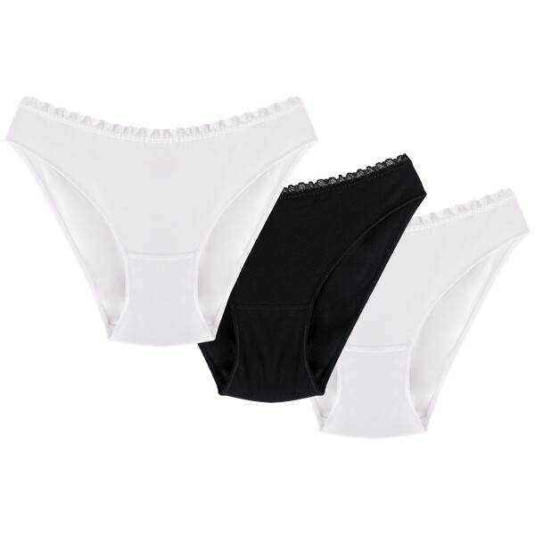 Wol-Bar Soft Cute 3-pack farba: biela-biela-čierna S