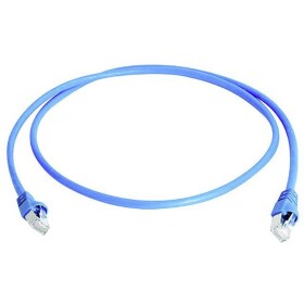 Telegärtner 100008031 RJ45 sieťové káble, prepojovacie káble CAT 6A S/FTP 0.25 m modrá samozhášavý, s ochranou, párové tienenie, dvojžilový tienený, bez; 100008031