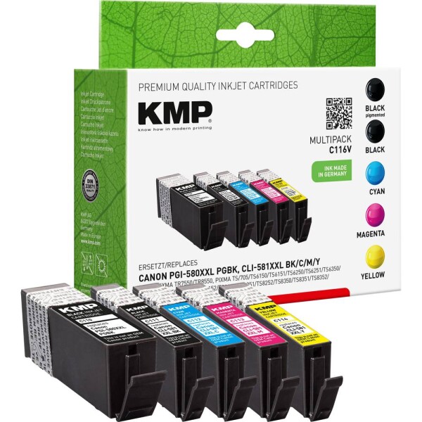 KMP KMP C116V Multipack comp. with Canon PGI-580/CLI-581 XXL BCMY