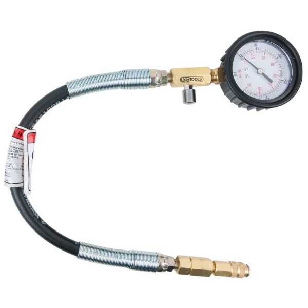 KS Tools 150.3661 Manometer s hadicou, 0-1000 psi, Ø 70 mm; 150.3661
