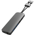Hyper HD392-GRA USB-C Univerzálna dokovacia stanica / USB-C / 2 x HDMI / 3 x USB 3.0 / RJ45 / MicroSD / SD / 3.5 mm Jack (HD392-GRAY)