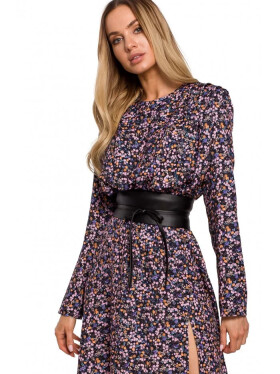 Dámsky opasok z umelej kože M636 čierny - MOE L/XL černá