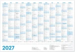 NOTIQUE Ročný kalendár 2027 / Nástenný kalendár / A2 / 59,4 × 42 cm