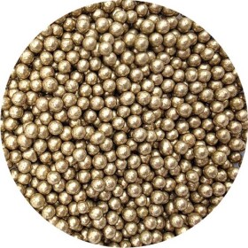 Cukrové perličky metalické zlaté 5mm 80g - I LOVE CAKES - I LOVE CAKES