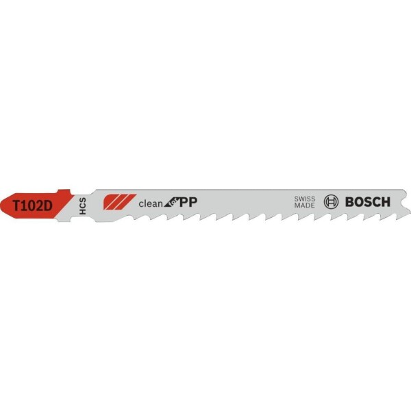 Bosch Accessories 2608667444 T 102 D jigsaw blade Clean for PP 5 ks; 2608667444