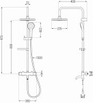 MEXEN/S - KX05 vaňový stĺp s termostatickou batériou, čierna 779000591-70