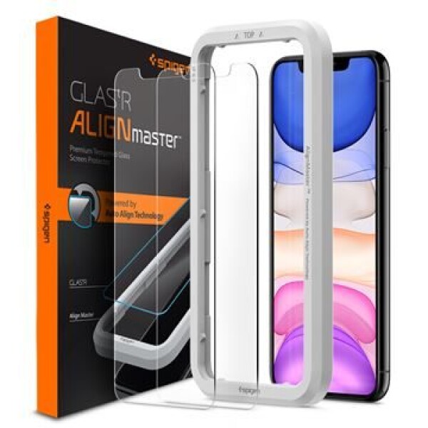 Spigen Align Glas.tR ochranné sklo pre Apple iPhone 11 amp; XR / 2ks (AGL00101)