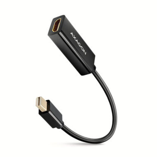 AXAGON RVDM-HI14N miniDP - HDMI adaptér MF čierna / 15 cm / 4K/30Hz (RVDM-HI14N)