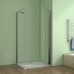 H K - Obdĺžnikový sprchovací kút MELODY D1 80x76 cm s jednokrídlovými dverami vrátane sprchovej vaničky z liateho mramoru SE-MELODYD18076/THOR-8076