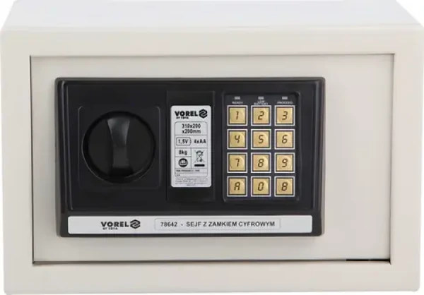 Vorel Trezor digitálny 310 x 200 x 200 mm / Trezor / digitálny zámok / núdzové otvorenie kľúčom (TO-78642)