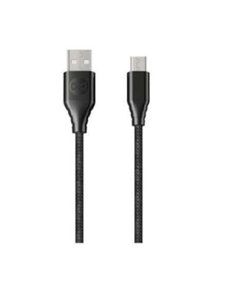 Forever Core Dátový kábel micro USB 1.5m čierna / 3A / textilný (DATMIC3A15MFOBK)