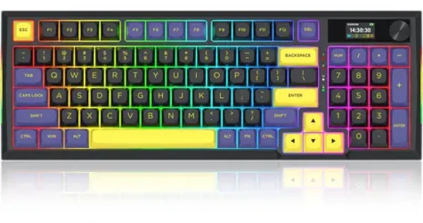 Redragon K725LBY-RGB-PRO Glintstone / Herná klávesnica / mechanická / nízkoprofilová / Low Profile Blue / bezdrôtová (K725LBY-RGB-PRO)