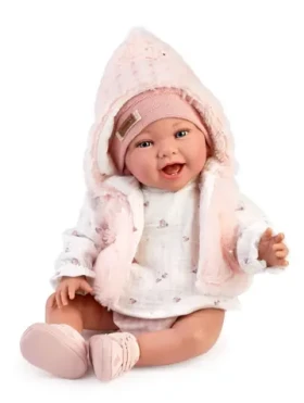 Guca 10284 OLIVIE - záťažová realistická bábika bábätko s mäkkým látkovým telom - 42 cm