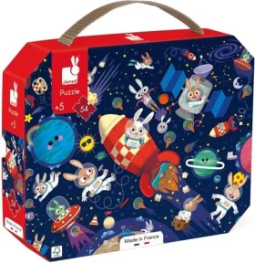 JANOD Puzzle v kufríku Raketa vo vesmíre